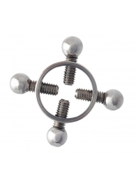 Серебристые зажимы для сосков на винтах - ToyFa - купить с доставкой в Орске