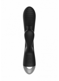 Чёрный вибратор E-Stimulation Rabbit Vibrator с электростимуляцией - 19 см. - Shots Media BV - купить с доставкой в Орске