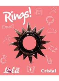 Чёрное эрекционное кольцо Rings Cristal - Lola Games - в Орске купить с доставкой