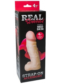 Реалистичная насадка с мошонкой REAL Standard - 15,5 см. - LOVETOY (А-Полимер) - купить с доставкой в Орске