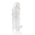 Закрытая прозрачная рельефная насадка Crystal sleeve - 13 см. - Erowoman-Eroman - в Орске купить с доставкой