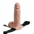 Телесный перезаряжаемый вибрострапон 7  Hollow Rechargeable Strap-on with Balls - 20,3 см. - Pipedream - купить с доставкой в Орске