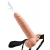 Телесный полый страпон с имитацией эякуляции 7.5  Hollow Squirting Strap-On with Balls Flesh - 21,6 см. - Pipedream - купить с доставкой в Орске