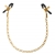 Чёрные с золотом зажимы на соски Gold Chain Nipple Clamps - Pipedream - купить с доставкой в Орске