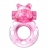 Розовое эрекционное виброкольцо на пенис Pink Bear - Baile - в Орске купить с доставкой