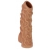 Телесная насадка с венками и открытой головкой Nude Sleeve L - 14 см. - KOKOS - в Орске купить с доставкой