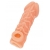 Телесная закрытая насадка с венками Cock Sleeve Size L - 17,6 см. - KOKOS - в Орске купить с доставкой