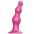 Розовая насадка Strap-On-Me Dildo Plug Beads size L - Strap-on-me - купить с доставкой в Орске
