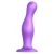 Фиолетовая насадка Strap-On-Me Dildo Plug Curvy size L - Strap-on-me - купить с доставкой в Орске