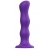 Фиолетовая насадка Strap-On-Me Dildo Geisha Balls size XL - Strap-on-me - купить с доставкой в Орске