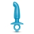 Голубая анальная пробка для массажа простаты Hither Silicone Prostate Plug - 14,3 см. - b-Vibe - в Орске купить с доставкой