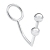Кольцо на пенис с анальным стимулятором Two Bead Stainless Steel Anal Hook   Cock Ring - BlueLine - в Орске купить с доставкой