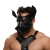 Черная кожаная маска «Собака» - Crazy Handmade - купить с доставкой в Орске