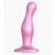 Розовая насадка Strap-On-Me Dildo Plug Curvy size M - Strap-on-me - купить с доставкой в Орске