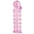 Гелевая розовая насадка на фаллос с шипами - 12 см. - Toyfa Basic - в Орске купить с доставкой