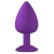 Большая фиолетовая анальная пробка Emotions Cutie Large с голубым кристаллом - 10 см. - Lola Games - купить с доставкой в Орске