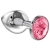 Большая серебристая анальная пробка Diamond Pink Sparkle Large с розовым кристаллом - 8 см. - Lola Games - купить с доставкой в Орске