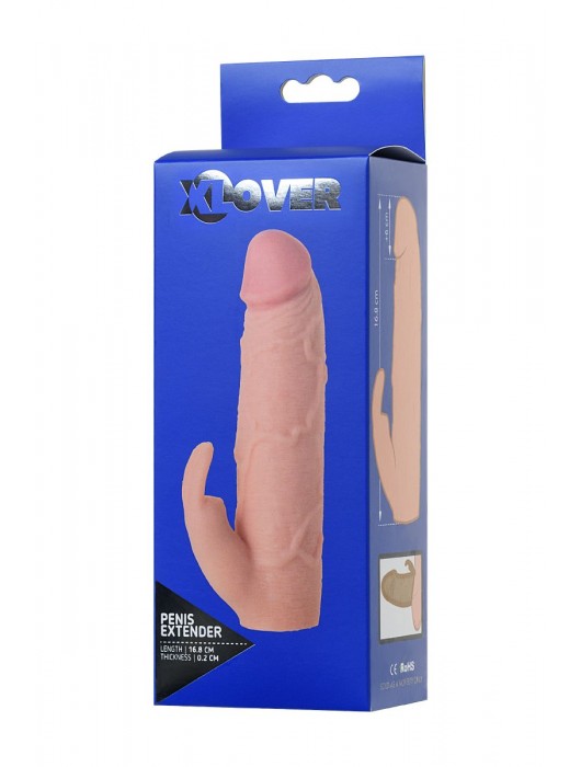 Телесная насадка Toyfa XLover для увеличения размера - 16,8 см. - ToyFa - в Орске купить с доставкой