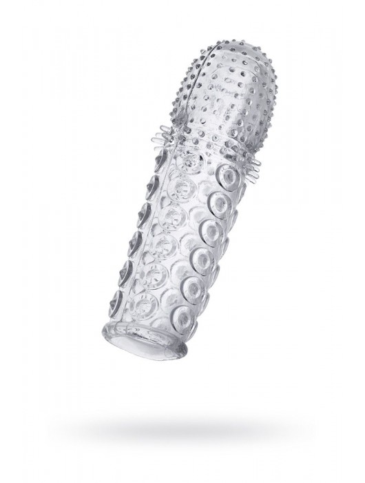 Прозрачная закрытая гелевая насадка - 13,5 см. - Toyfa Basic - в Орске купить с доставкой