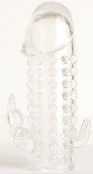 Гелевая прозрачная насадка с 2 отростками - 13 см. - Toyfa Basic - в Орске купить с доставкой Гелевая прозрачная насадка с 2 отростками - 13 см. - Toyfa Basic - в Орске купить с доставкой