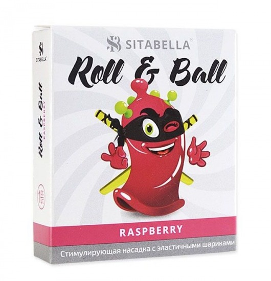 Стимулирующий презерватив-насадка Roll   Ball Raspberry - Sitabella - купить с доставкой в Орске