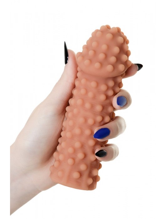 Телесная насадка на фаллос с бугорками KOKOS Extreme Sleeve 10 - 15,8 см. - KOKOS - в Орске купить с доставкой