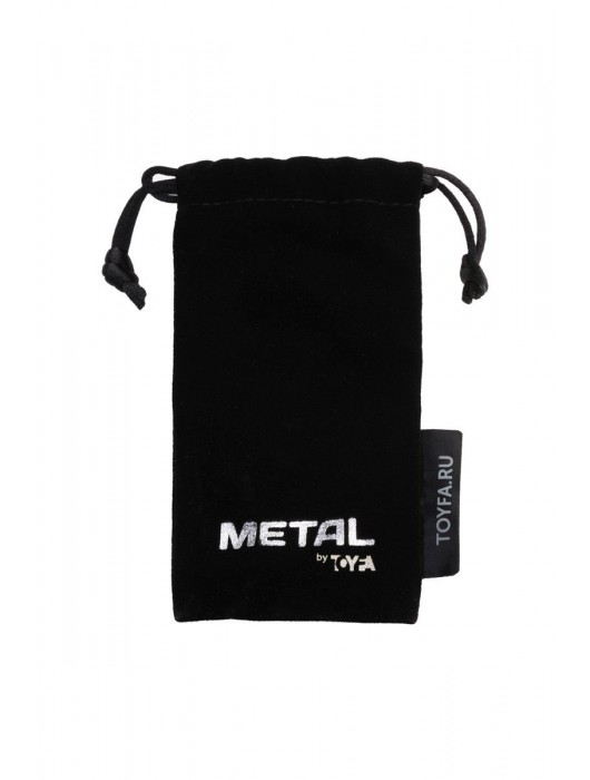 Серебристая коническая анальная пробка с красным кристаллом - 8 см. - ToyFa - купить с доставкой в Орске