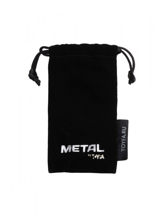 Серебристая коническая анальная пробка с красным кристаллом-сердечком - 7 см. - ToyFa - купить с доставкой в Орске