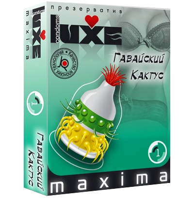 Презерватив LUXE Maxima  Гавайский Кактус  - 1 шт. - Luxe - купить с доставкой в Орске
