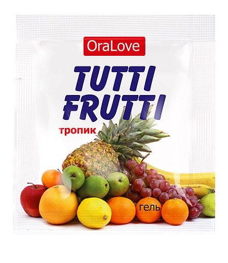 Пробник гель-смазки Tutti-frutti со вкусом тропических фруктов - 4 гр. - Биоритм - купить с доставкой в Орске