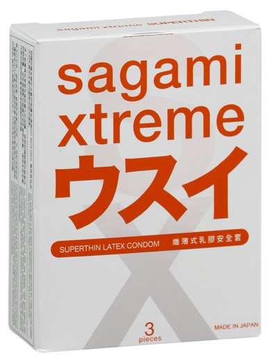 Ультратонкие презервативы Sagami Xtreme SUPERTHIN - 3 шт. - Sagami - купить с доставкой в Орске