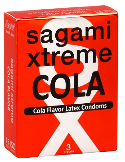 Ароматизированные презервативы Sagami Xtreme COLA - 3 шт. - Sagami - купить с доставкой в Орске