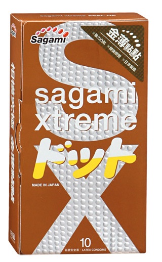 Презервативы Sagami Xtreme FEEL UP с точечной текстурой и линиями прилегания - 10 шт. - Sagami - купить с доставкой в Орске