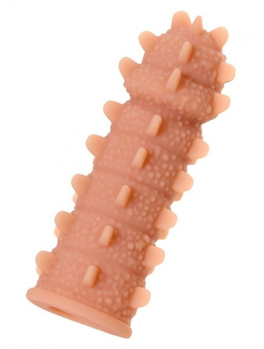 Телесная реалистичная насадка KOKOS Extreme Sleeve 04 с дополнительной стимуляцией - 12,7 см. - KOKOS - в Орске купить с доставкой