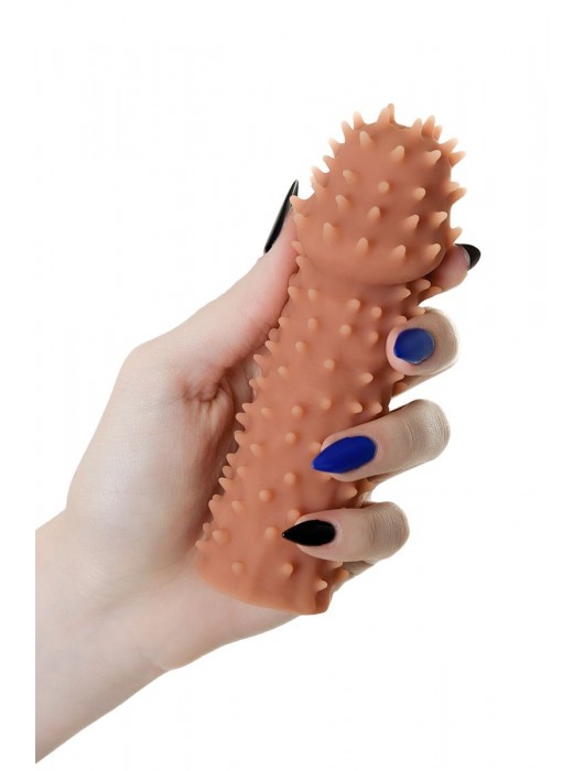 Телесная реалистичная насадка KOKOS Extreme Sleeve 07 с дополнительной стимуляцией - 12,7 см. - KOKOS - в Орске купить с доставкой