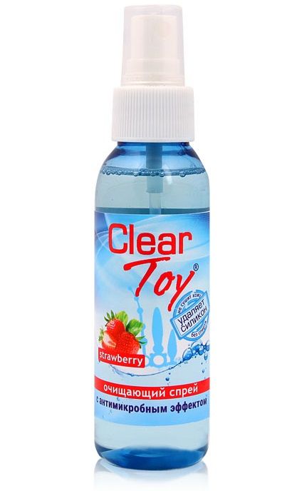 Очищающий спрей для игрушек CLEAR TOY Strawberry - 100 мл. - Биоритм - купить с доставкой в Орске