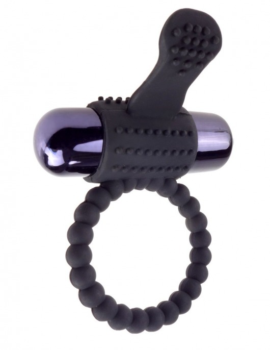 Черное эрекционное виброкольцо Vibrating Silicone Super Ring - Pipedream - в Орске купить с доставкой