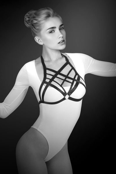 Черная упряжь на грудь Clara - Bijoux Pour Toi - купить с доставкой в Орске