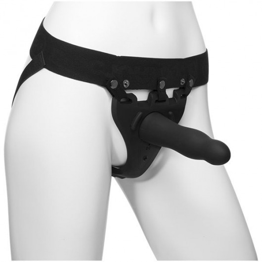 Черный полый вибрострапон Body Extensions BE Aroused - 17,78 см. - Doc Johnson - купить с доставкой в Орске