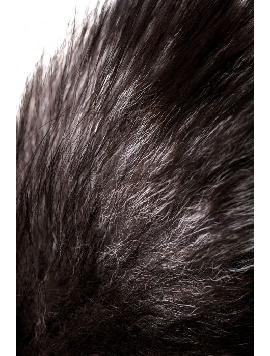 Серебристая металлическая анальная втулка с хвостом чернобурой лисы - размер S - ToyFa - купить с доставкой в Орске