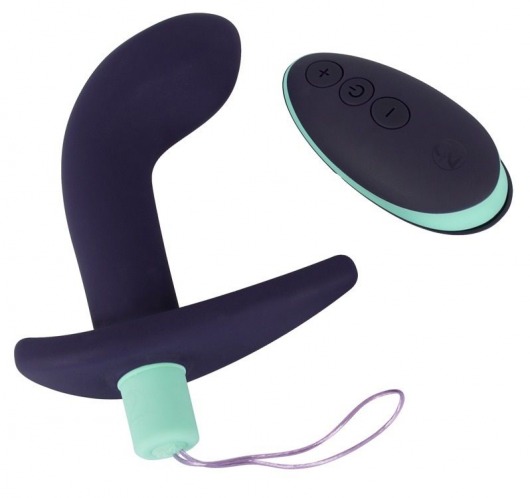 Темно-фиолетовый вибростимулятор простаты с пультом ДУ Remote Controlled Prostate Plug - Orion - в Орске купить с доставкой