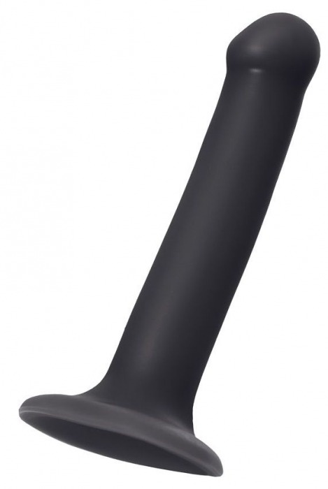 Черный фаллос на присоске Silicone Bendable Dildo M - 18 см. - Strap-on-me - купить с доставкой в Орске