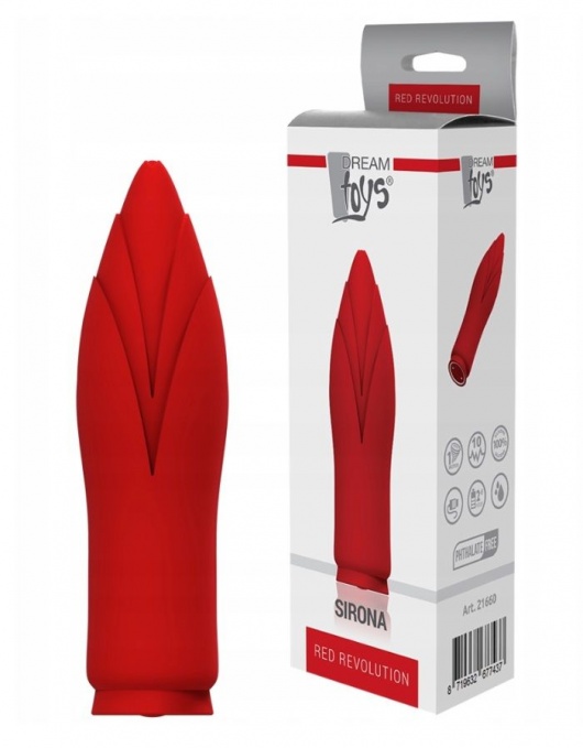 Красный клиторальный стимулятор SIRONA - 10 см. - Dream Toys