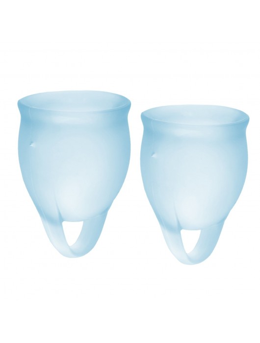 Набор голубых менструальных чаш Feel confident Menstrual Cup - Satisfyer - купить с доставкой в Орске