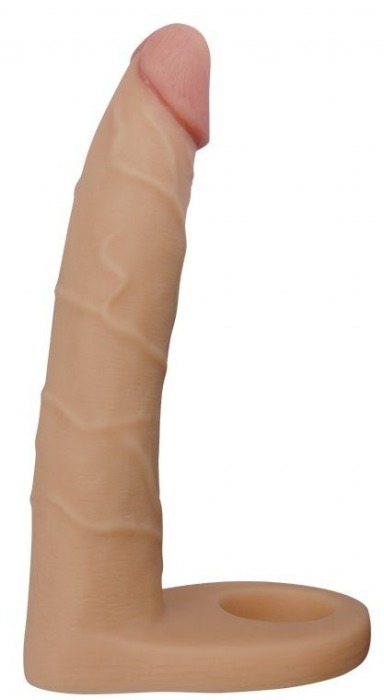Телесная насадка-фаллоимитатор для двойного проникновения - 17 см. - Lovetoy - купить с доставкой в Орске
