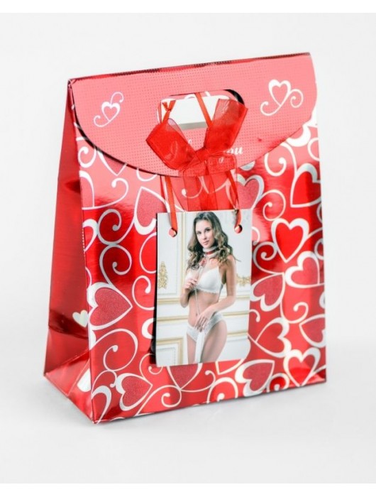 Бело-красный ошейник из натуральной кожи с нежным мехом - БДСМ Арсенал - купить с доставкой в Орске