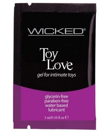 Лубрикант на водной основе для использования с игрушками WICKED Toy Love - 3 мл. - Wicked - купить с доставкой в Орске