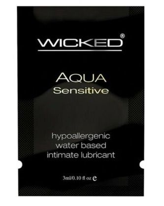 Мягкий лубрикант на водной основе WICKED AQUA Sensitive - 3 мл. - Wicked - купить с доставкой в Орске