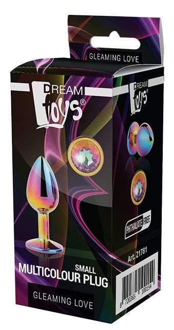 Голографическая анальная втулка с радужным кристаллом - 7,1 см. - Dream Toys - купить с доставкой в Орске