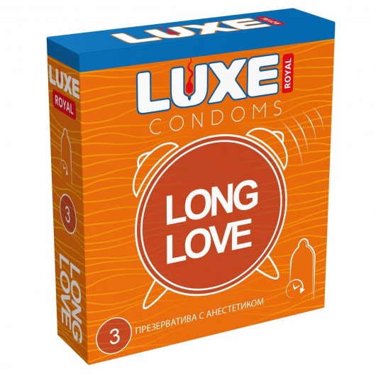 Презервативы с продлевающим эффектом LUXE Royal Long Love - 3 шт. - Luxe - купить с доставкой в Орске